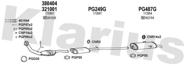 Klarius 630185U Exhaust system 630185U