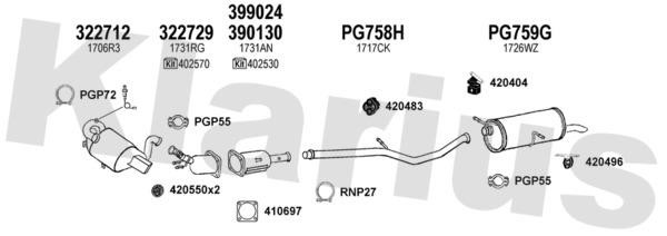 Klarius 180830U Exhaust system 180830U