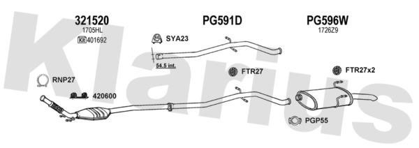  630587U Exhaust system 630587U