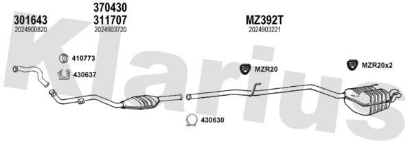 Klarius 600440U Exhaust system 600440U