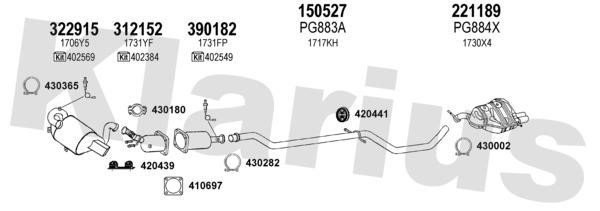 Klarius 631428E Exhaust system 631428E