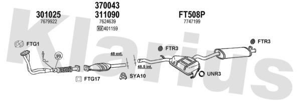 Klarius 330398U Exhaust system 330398U