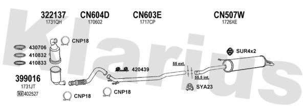 Klarius 180795U Exhaust system 180795U