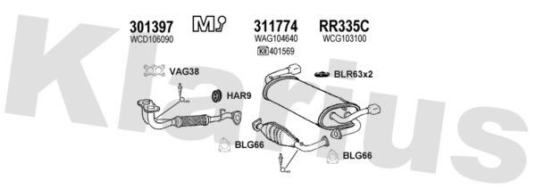 Klarius 120326U Exhaust system 120326U