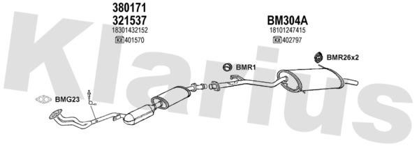 Klarius 060265U Exhaust system 060265U