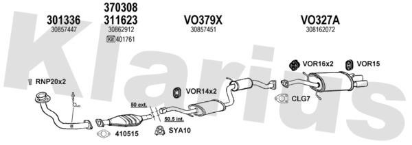 Klarius 960307U Exhaust system 960307U