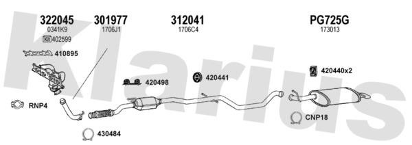 Klarius 630791U Exhaust system 630791U