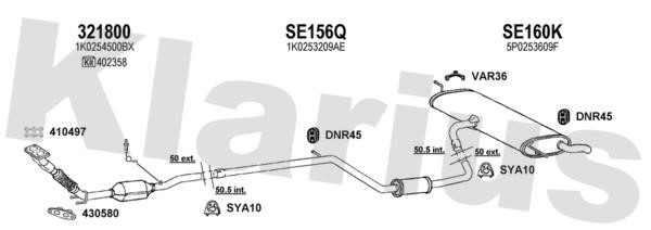 Klarius 790394U Exhaust system 790394U