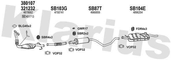 Klarius 750127U Exhaust system 750127U