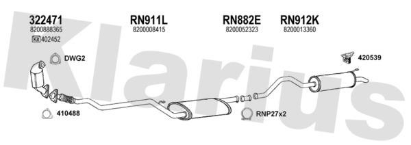 Klarius 721065U Exhaust system 721065U