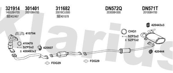 Klarius 270447U Exhaust system 270447U