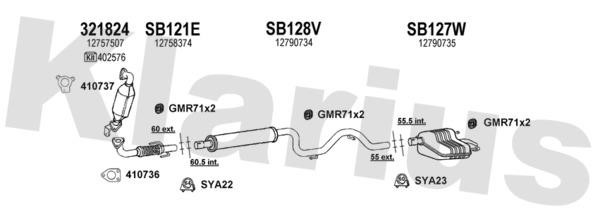 Klarius 750182U Exhaust system 750182U