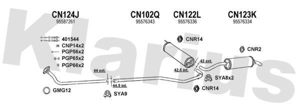 Klarius 180052U Exhaust system 180052U