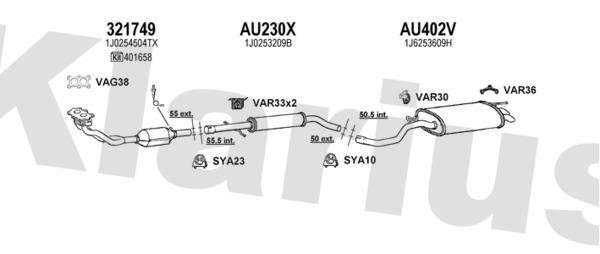 Klarius 930710U Exhaust system 930710U