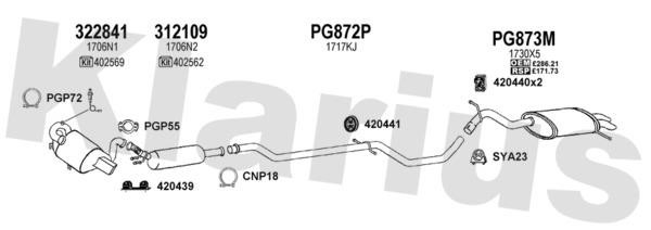 Klarius 631387U Exhaust system 631387U