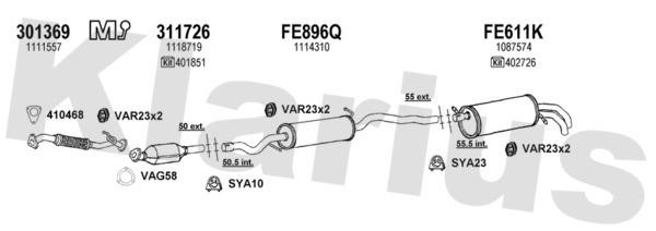Klarius 361589U Exhaust system 361589U