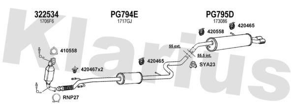 Klarius 631132U Exhaust system 631132U