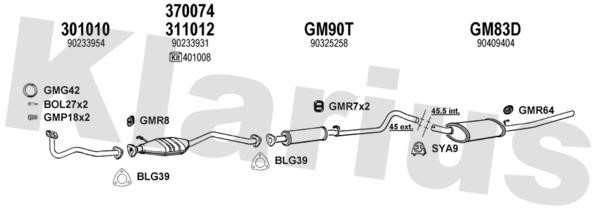 Klarius 390566U Exhaust system 390566U