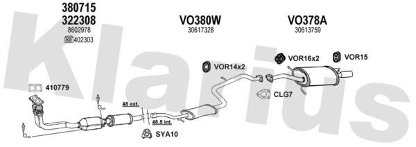 Klarius 960317U Exhaust system 960317U