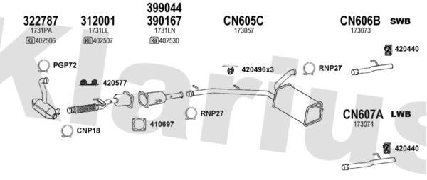 Klarius 180877U Exhaust system 180877U