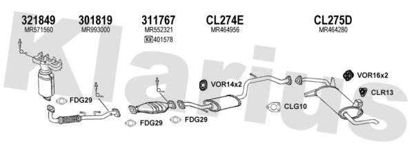 Klarius 210206U Exhaust system 210206U