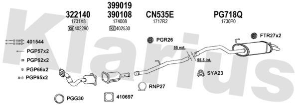 Klarius 180616U Exhaust system 180616U