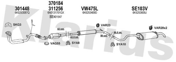 Klarius 790158U Exhaust system 790158U