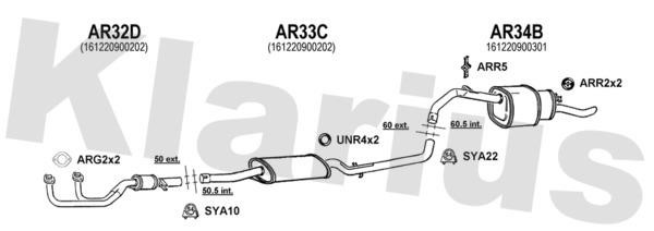 Klarius 030011U Exhaust system 030011U