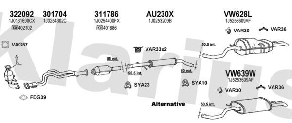 Klarius 930971U Exhaust system 930971U