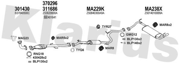 Klarius 570252U Exhaust system 570252U