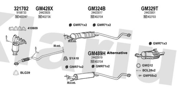 Klarius 391188U Exhaust system 391188U