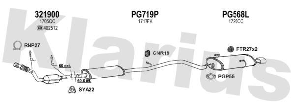 Klarius 630828U Exhaust system 630828U