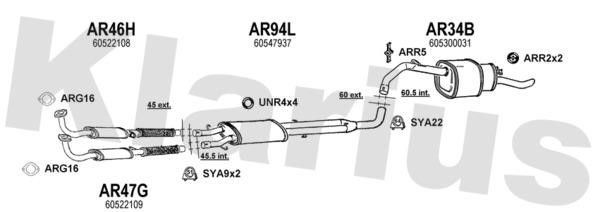 Klarius 030068U Exhaust system 030068U