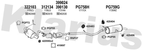 Klarius 180925U Exhaust system 180925U