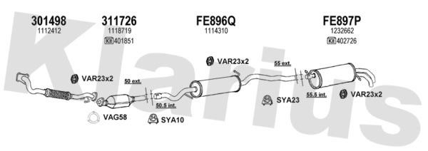  361588U Exhaust system 361588U