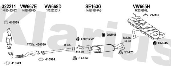 Klarius 931202U Exhaust system 931202U