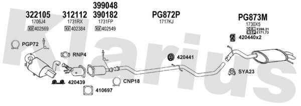 Klarius 631382U Exhaust system 631382U