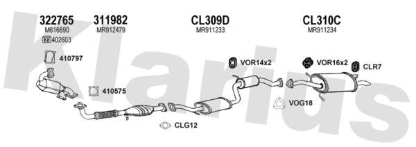 Klarius 210244U Exhaust system 210244U