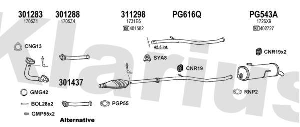  630514U Exhaust system 630514U