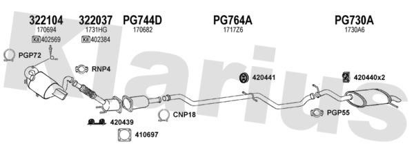 Klarius 630906U Exhaust system 630906U