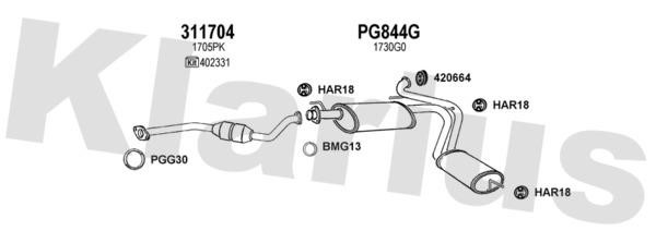 Klarius 630859U Exhaust system 630859U