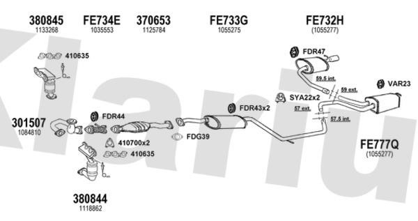 Klarius 361784U Exhaust system 361784U