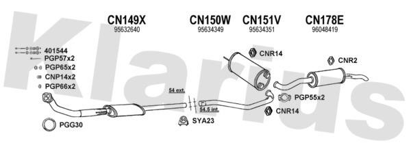 Klarius 180305U Exhaust system 180305U