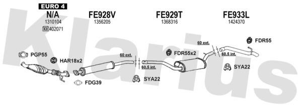  361658U Exhaust system 361658U