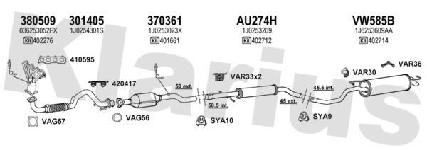 Klarius 790307U Exhaust system 790307U