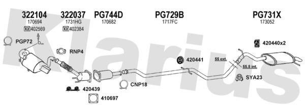 Klarius 630804U Exhaust system 630804U