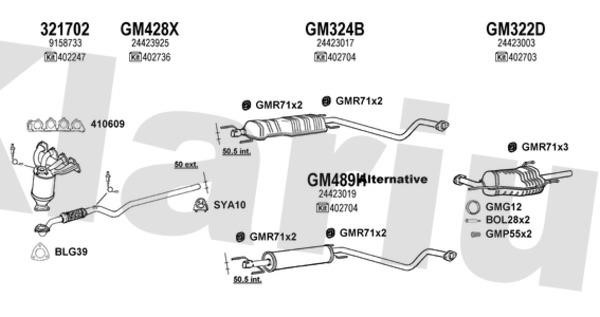 Klarius 391224U Exhaust system 391224U