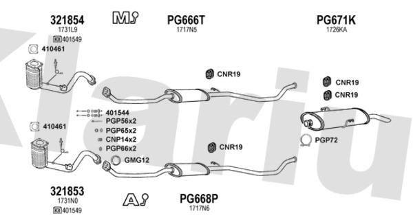  630764U Exhaust system 630764U