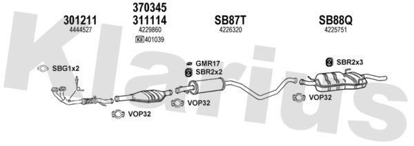 Klarius 750090U Exhaust system 750090U