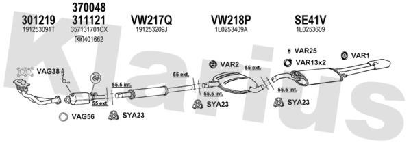  790043U Exhaust system 790043U